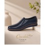 pantofi barbati bleumarin din piele naturala tip slip-on cu talpa confort 330EBLUE